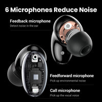 UGREEN – écouteurs sans fil HiTune X6, Bluetooth 5.1, TWS, ANC 35db, hybride, annulation de bruit actif.